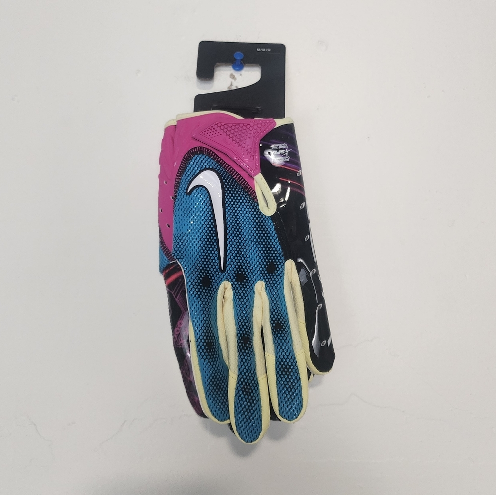 Nike Vapor Jet 7.0 FG Combine Multicolor Sports Glove Adult Football Sz Medium